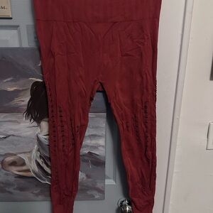 Women's Red Leggings